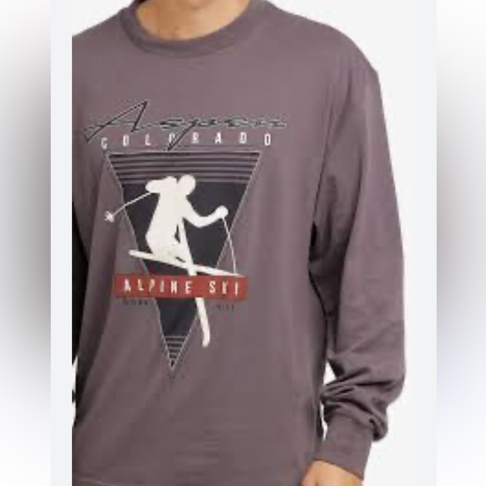 Abercrombie & Fitch Aspen Colorado Gray Long‎ Sleeve Shirt